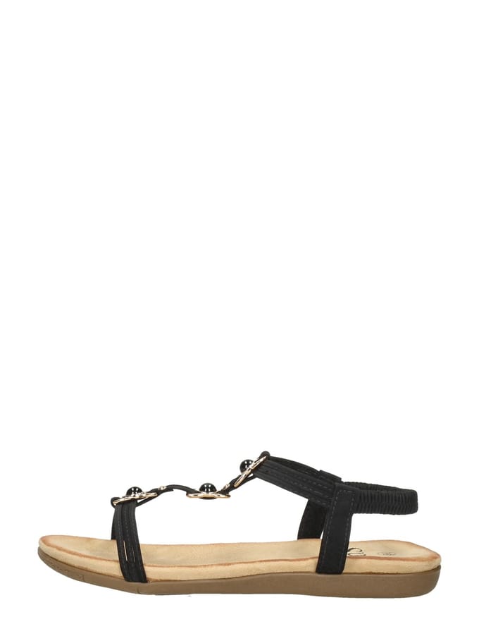 SUB55 Comfortabel Sandalen Plat - Zwart - Maat 36