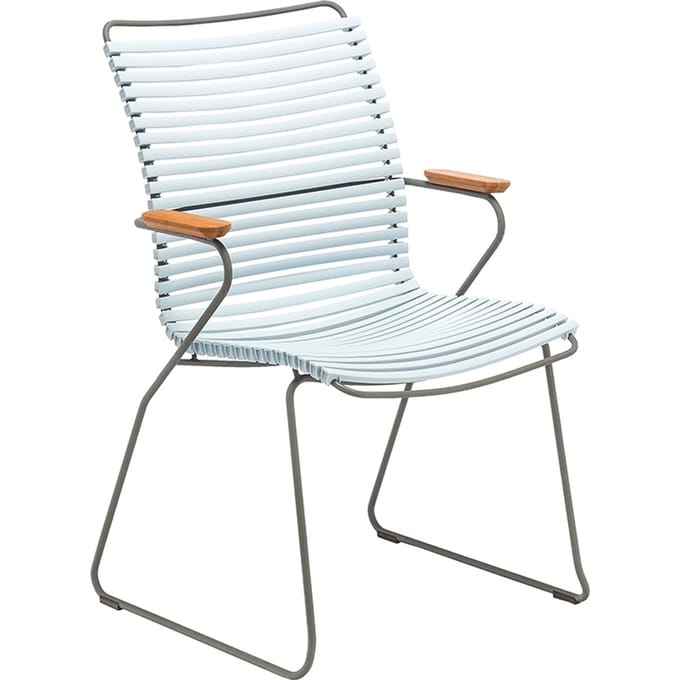 HOUE - Click Dining Armleunstoel met hoge rugleuning - blauw