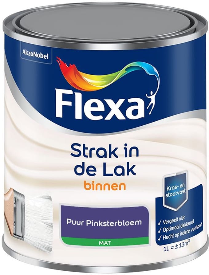 Flexa - Strak In De Lak Binnenlak Mat - Puur Pinksterbloem - Mengverf - 1 L