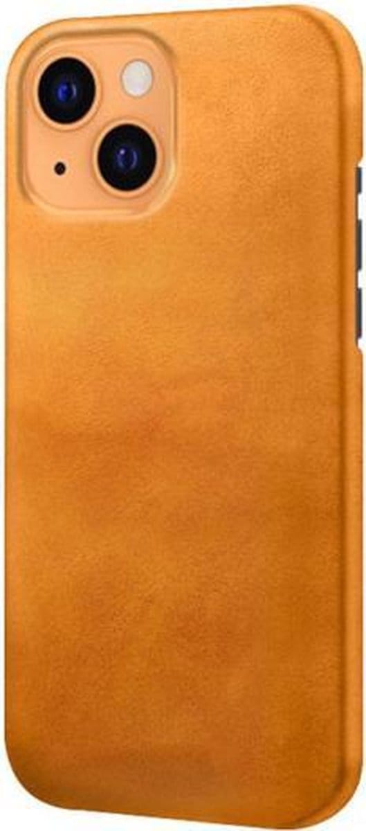 Casecentive Leren Back case - hoesje - cover - iPhone 13 - tan