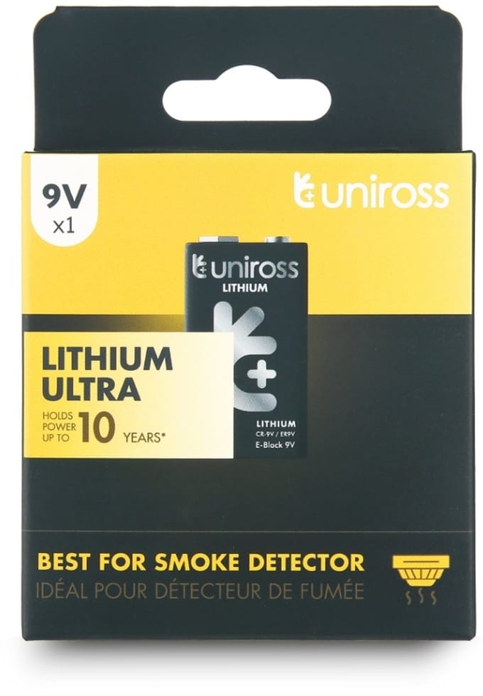 Uniross CR 9V Ultra Lithium Battery 1 Pack