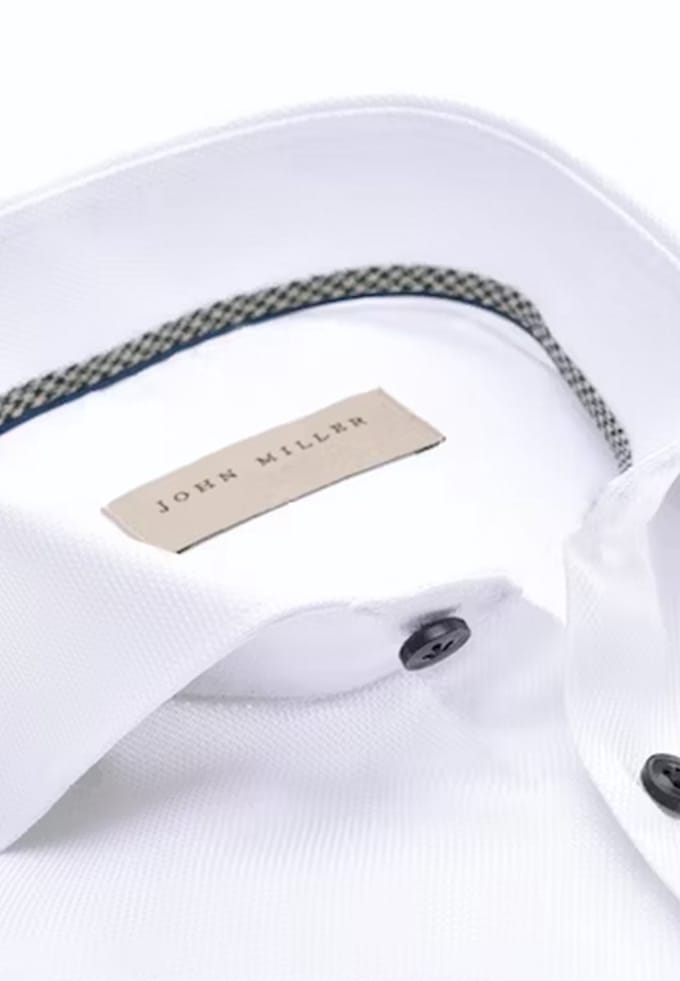 John Miller - Overhemd Wit Tailored Fit Lange Mouw Overhemd Wit 5140874-910-650