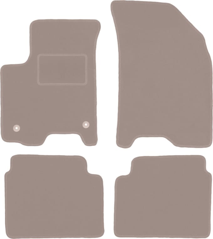Beige veloursmatten voor: Daewoo Kalos hatchback, sedan (2002-2011)
