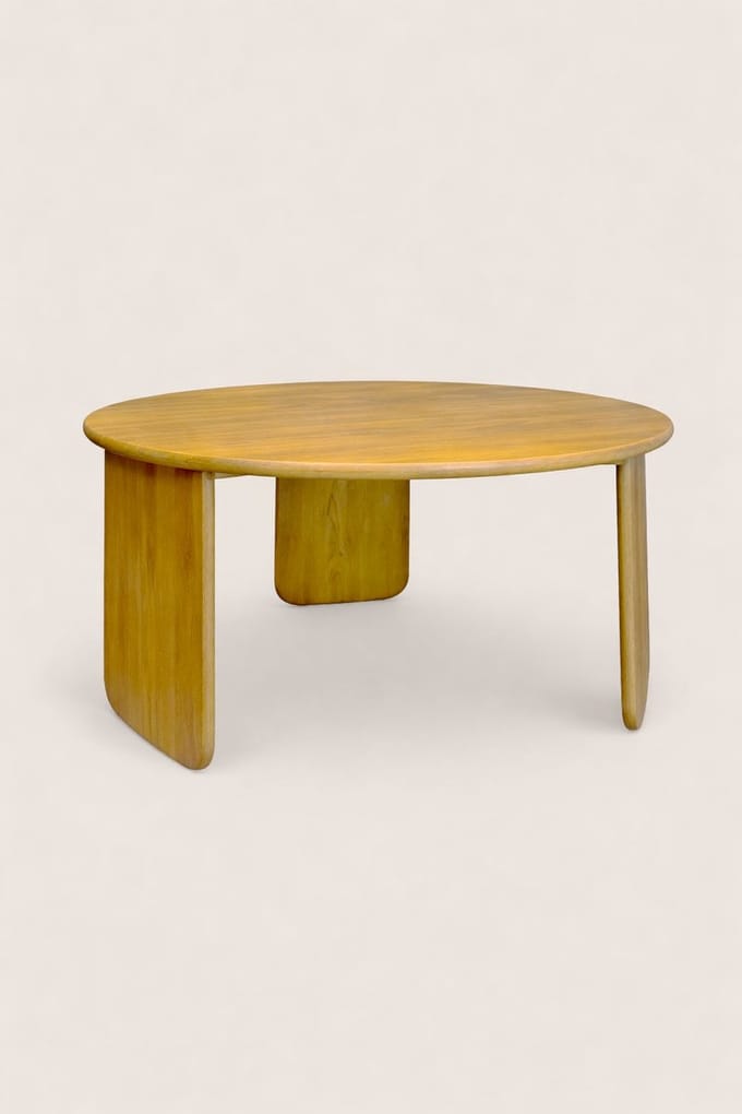 Salontafel 90 cm Mangohout – Rond – Landelijk