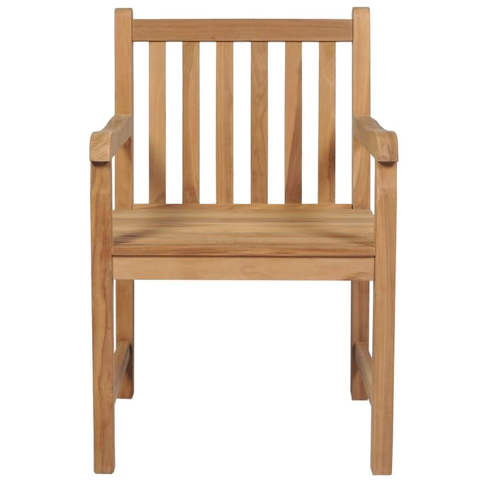 vidaXL - Tuinstoelen - 6 - st - met - heldergroene - kussens - massief - teakhout