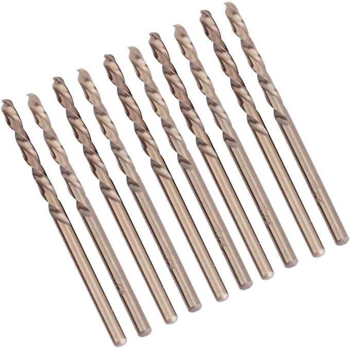 Set van 10 Cobalt Twist Boorbits voor RVS en Metaal - 1.5mm Precisie, Duurzaam en Efficiënt