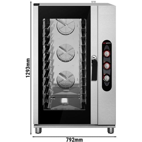 GGM Gastro Professionele bakkerij combisteamer - Handmatig - 10x 600x400 zilver