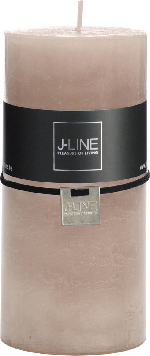 J-Line cilinderkaars - lichtroze - large - 52U - 6 stuks