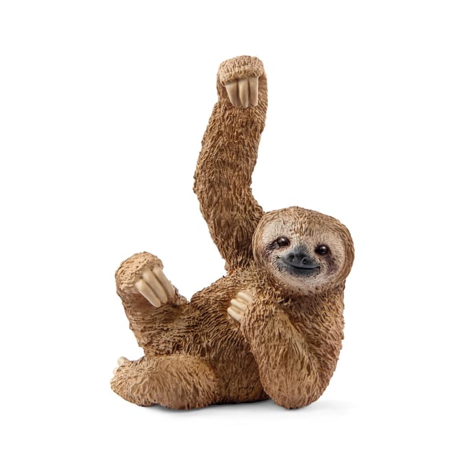 Schleich Wild Life luiaard speelgoeddier - handgeschilderd, educatief.