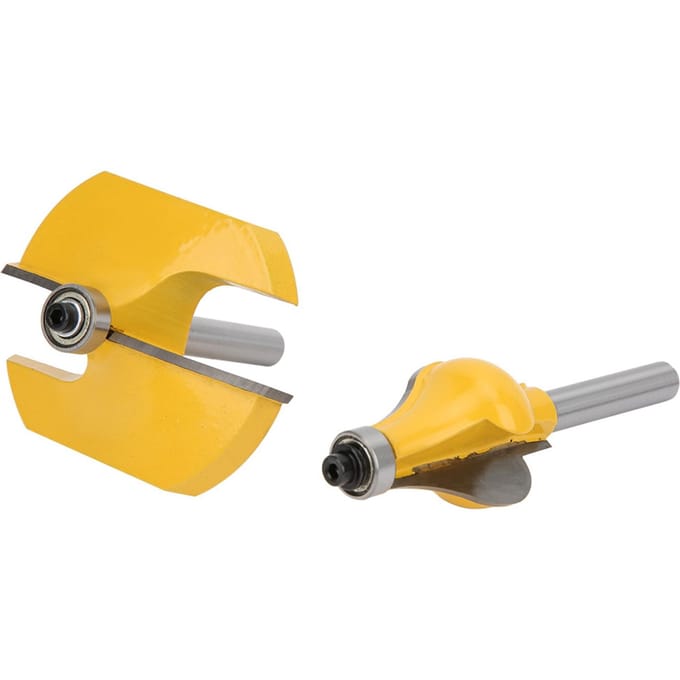 2 stuks 8mm Schacht Armleuning Leuning Bovenfreesbit Set met Lager Houtbewerking Frees