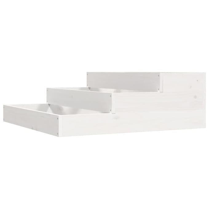 vidaXL - Plantenbak - 78x78x27 - cm - massief - grenenhout - wit