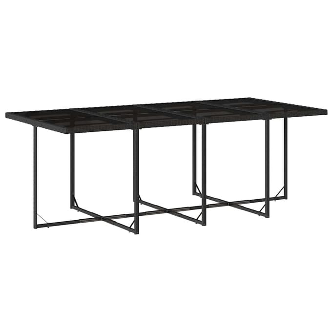 vidaXL - 13-delige - Tuinset - met - kussens - poly - rattan - zwart