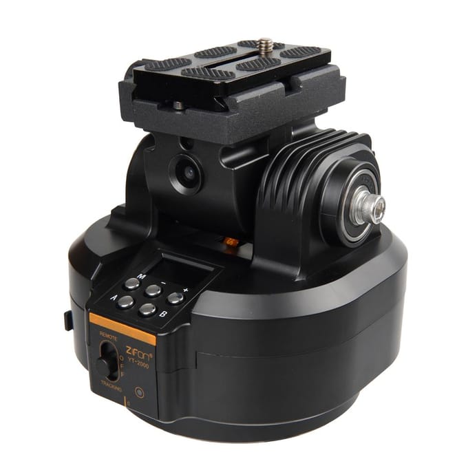 ZIFON YT2000 tête panoramique inclinable motorisée tête sphérique PTZ support de suivi d'objet trépied panoramique noir