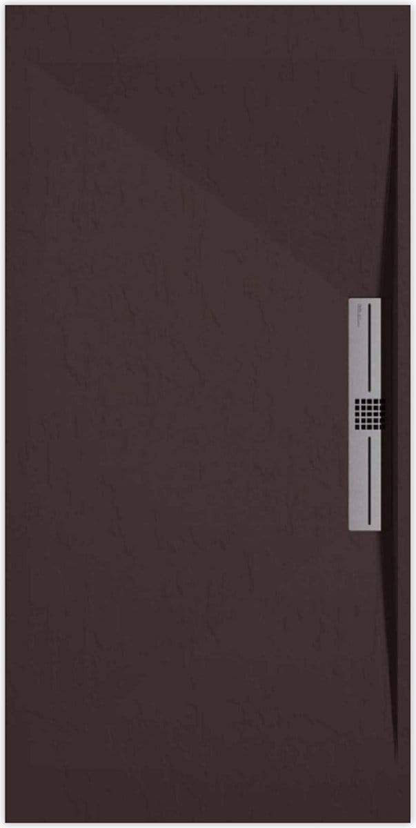 Sanifun douchebak Stone Side Chocolate Slate 1100 x 900 S