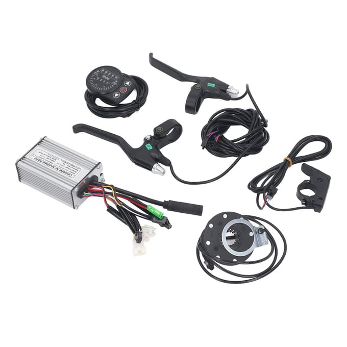 Elektrische Fiets Lithium Modificatie Kit 17A Sinusgolf Controller LED900S Display met 109R Duimgas Hendel 8C Remhendel black