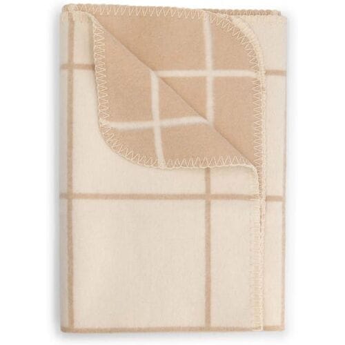 Meyco Prénatal ledikantdeken check Ivory White unisex