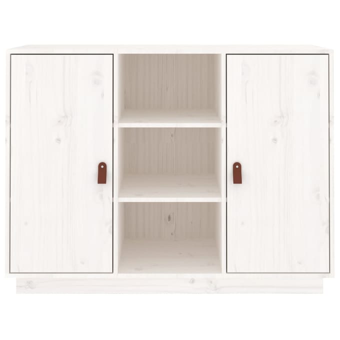 vidaXL - Dressoir - 100x40x75 - cm - massief - grenenhout - wit