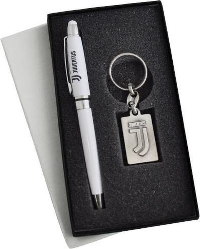 Juventus sleutelhanger Metaal Logo + Stylo
