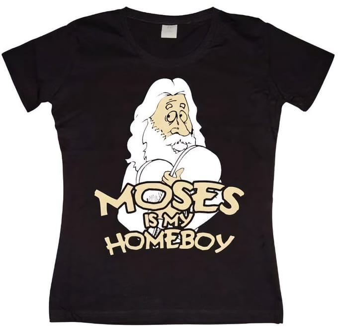 Hybris Dames T-shirt 'Moses Is My Homeboy' Girly SH-5-10913-Poly