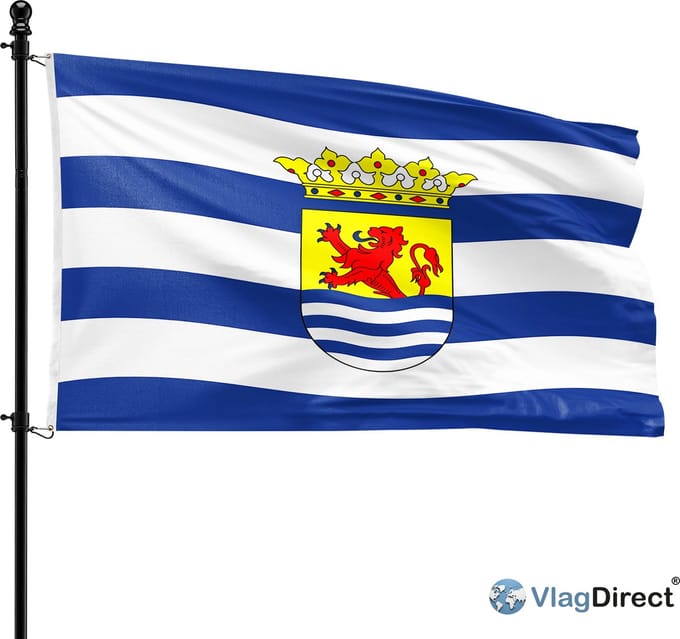 VlagDirect - Zeeuwse vlag - Zeeland vlag - 90 x 150 cm