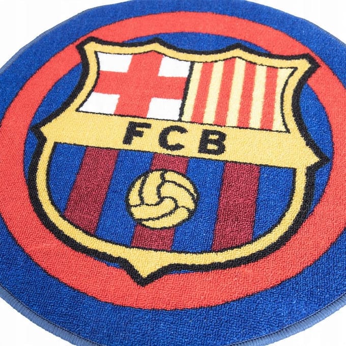FC BARCELONA Rond Tapijt met korte pool 60 cm BARCA TAPIJT