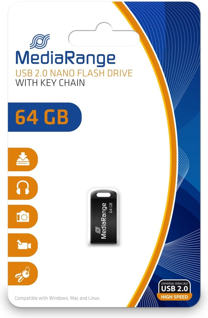 MediaRange Nano - USB-stick - 64 GB
