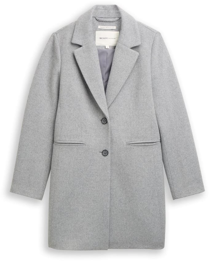 Tom Tailor 1046689 Fitted Jas Grijs S Vrouw