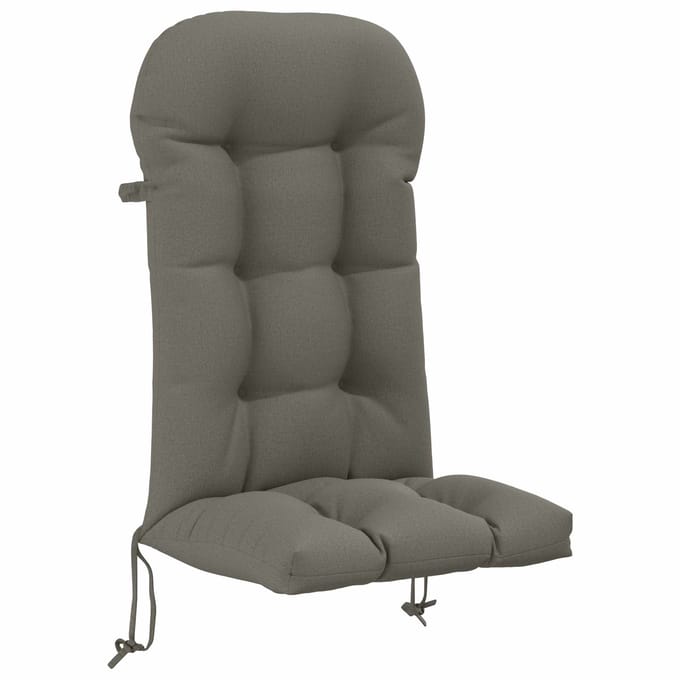 vidaXL Zon Loungerkussen PUTTEN 100% Polyester Grijs 48 x 112 x 10 cm