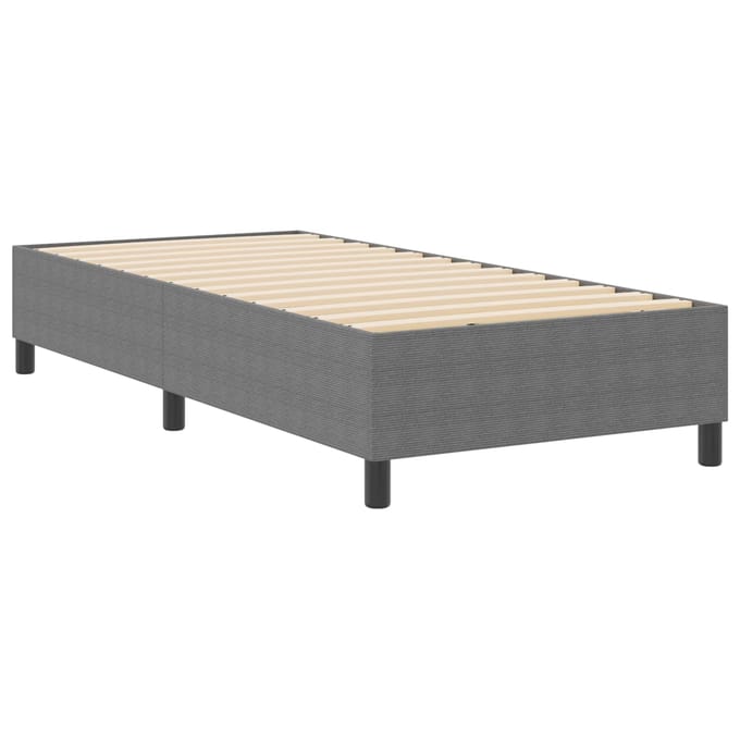 vidaXL - Platformbedframe - Lichtgrijs - 90 - x - 190 - cm - Corduroy - stof
