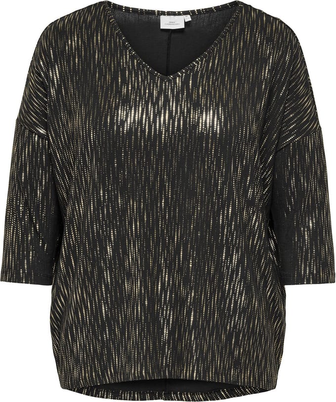 ONLY CARMAKOMA - CARFOILA 3/4 V-NECK TOP JRS - Dames - Blouses