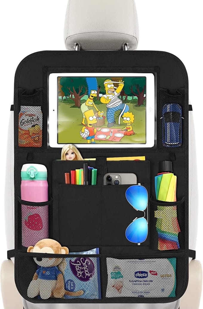 Luxe auto organizer - Autostoel organiser voor kinderen met vakken