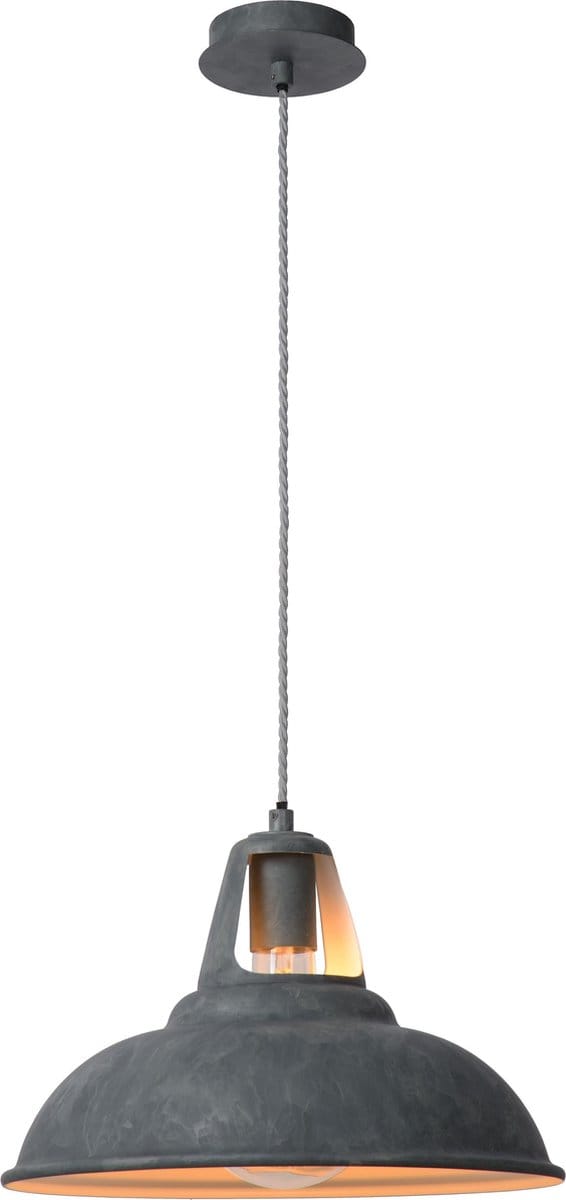 Lucide Markit Hanglamp - Ø35cm - E27 - Grijs