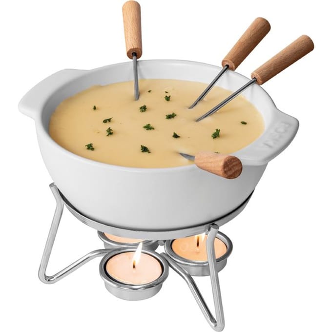 Boska Kaasfondueset Party - Magnetron bestendig - Keramiek - Wit - 750 ml