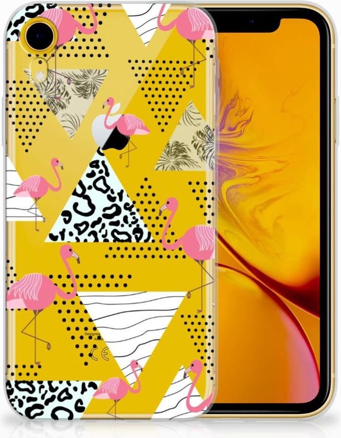 Apple iPhone Xr TPU Hoesje Flamingo Triangle