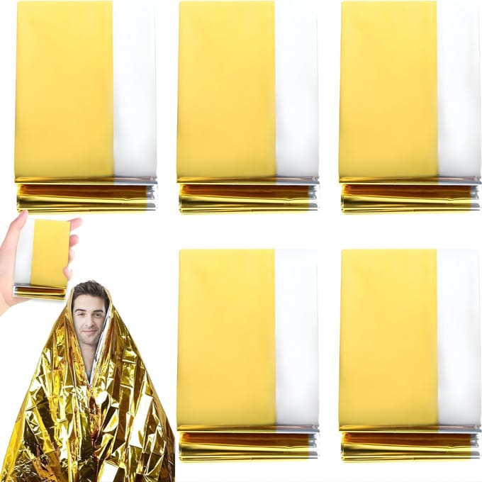 DYNA® Nooddeken - Isolatiedeken - Reddingsdeken - Goud - 210cm x 160cm x 1cm