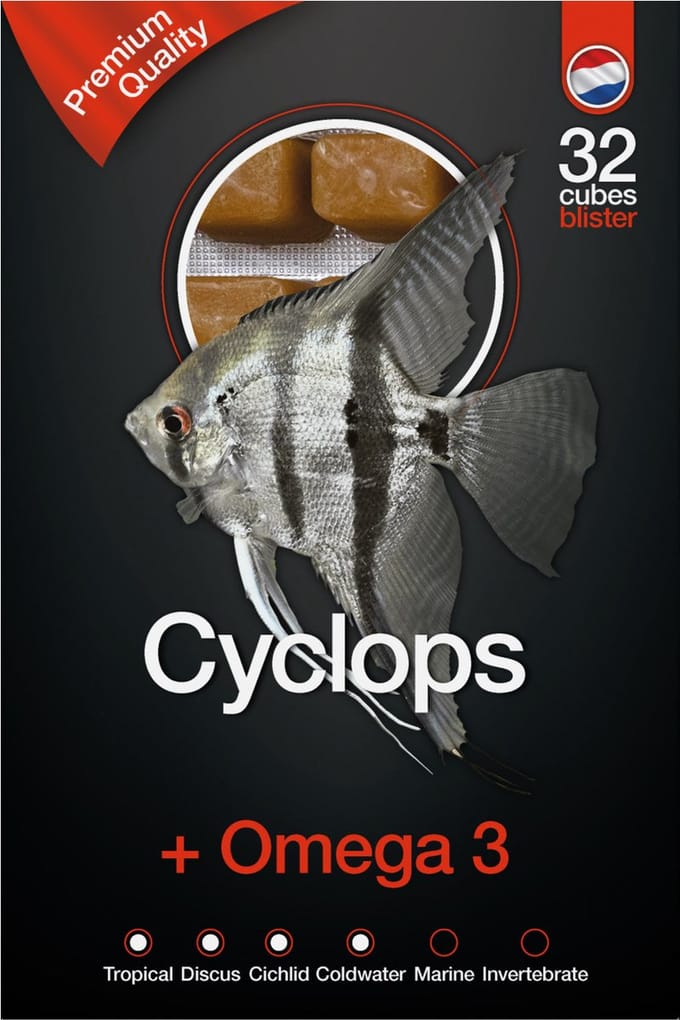 DS Cyclops & Omega3 diepvries visvoer | 100 gram | 24 blokjes Diepvries