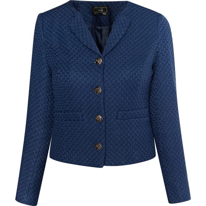 Faina Bouclé jasje Dames marine