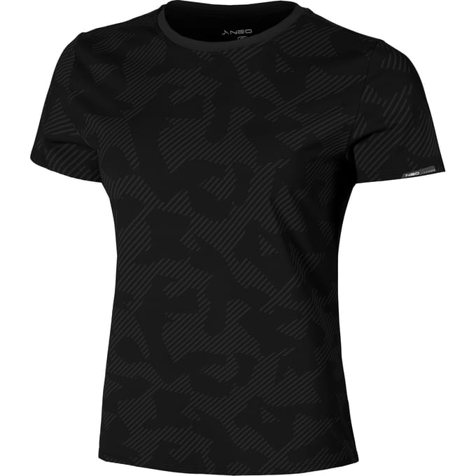 NEO Feel the Vybe AOP Hardloopshirt Dames-zwart