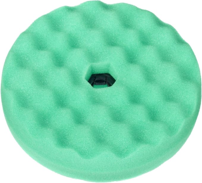 3M Perfect-It III Quick Connect Dubbelzijdige Gewafelde Medium Harde Polijstschijf 150mm - Groen - 50962