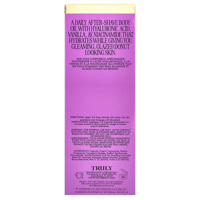 Echt Mooi, Glazed Donut Aftershave Olie, 90ml (3,1 fl oz) white