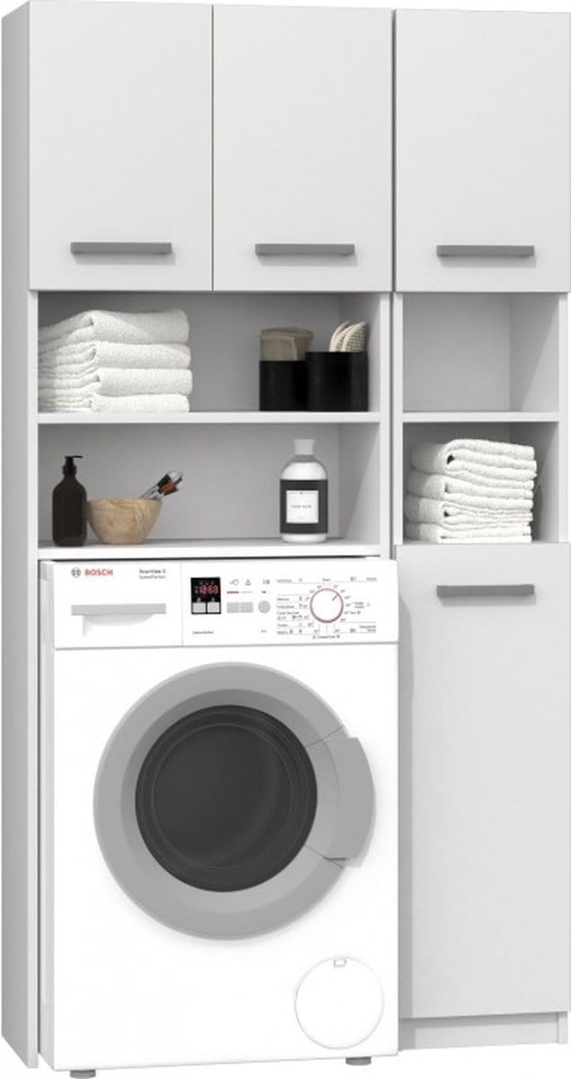 Wasmachine Ombouw Wit Met Extra Kast