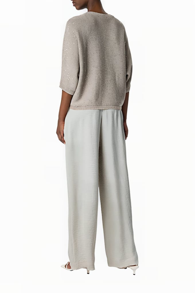 Comma  Pants Crème Maat: W38 | Wijde Broeken Outlet | Dames | Wit