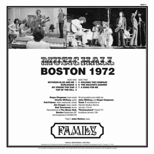 Family - Music Hall Boston 1972 (LP)