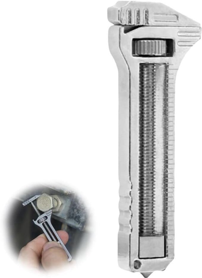 Compact Titanium Mini Multitool Sleutelring - Kruik Sleutelopener