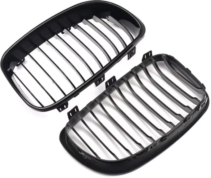 Front Niergrille - Voor BMW 1 Serie E81/E82/E87/E88 LCI (2008-2013)- Gloss Black - Auto accessoires -