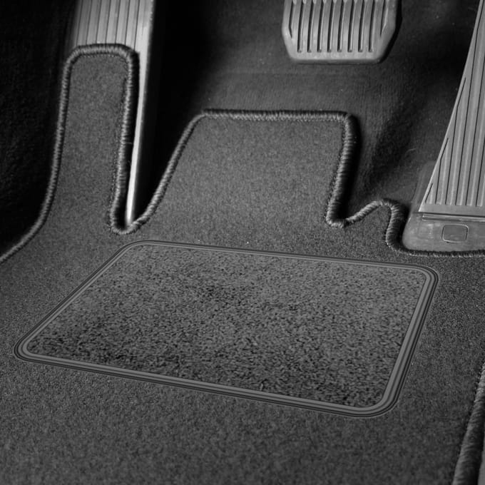 Set velours vloermatten geschikt voor Ford Focus II 2004-2010 - blauwe afwerking