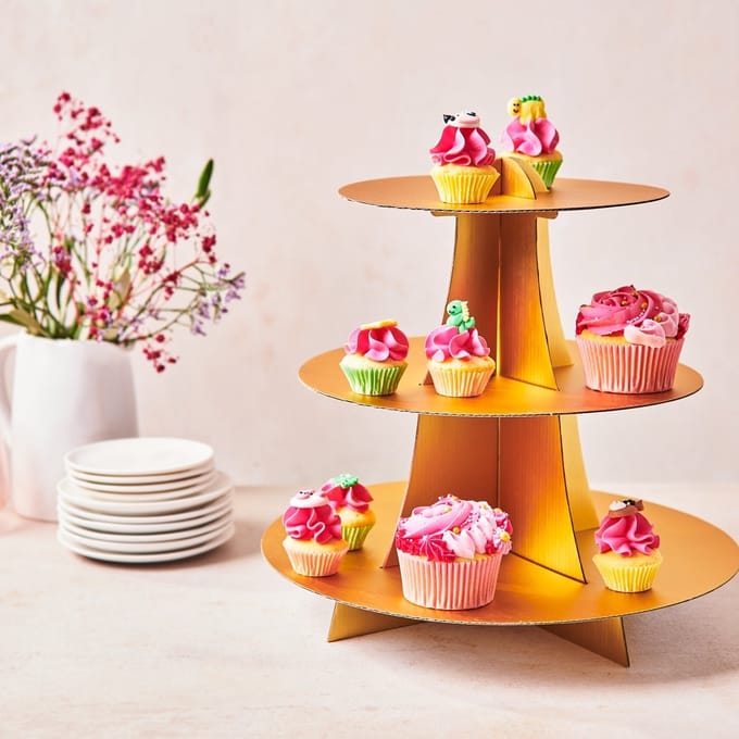 FunCakes Cupcake Display - 3-Laags - Goud