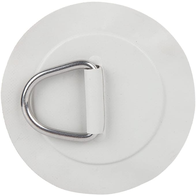 Allecto - D Ring Patch - Opblaasbare Boot Accessoire - 6 inch - D Ring Pad - Roestvrij Staal - Geschikt voor Kajak en Kano
