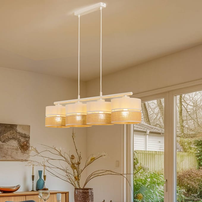 TK Lighting Hanglamp Linobianco, lineair, 4-lamps