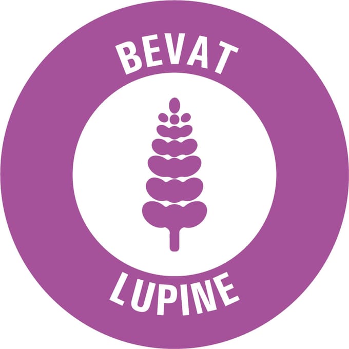 Bevat lupine allergenen sticker op rol 40 mm - 580 per rol